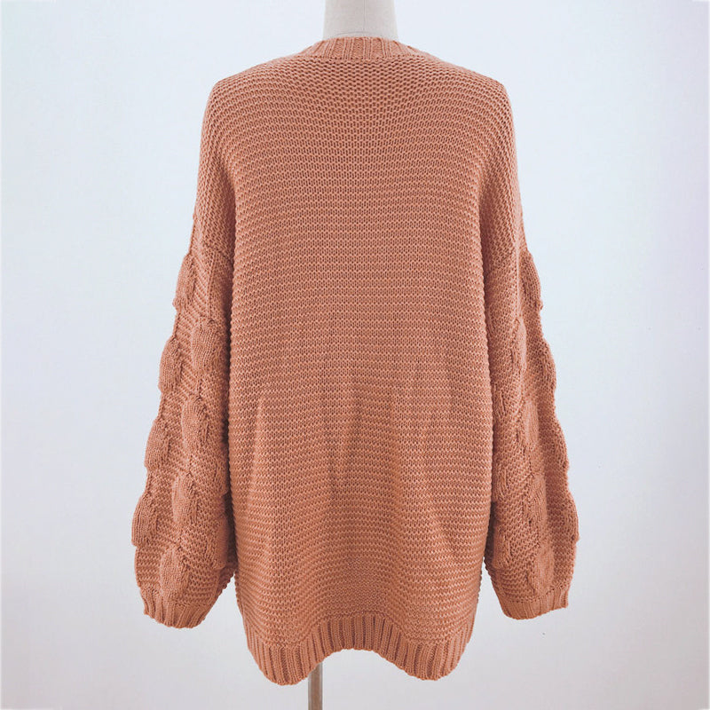 Women's Casual Long-Sleeved Knitted Cardigan