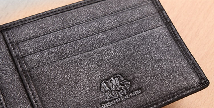 Men's Genuine Leather Short Wallet