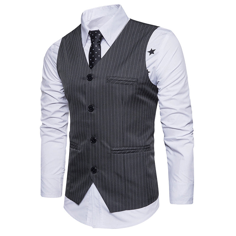 Men's Spring Striped Slim Fit Vest