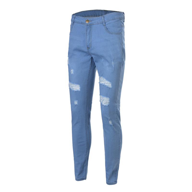 Men's Casual Slim Ripped Jeans