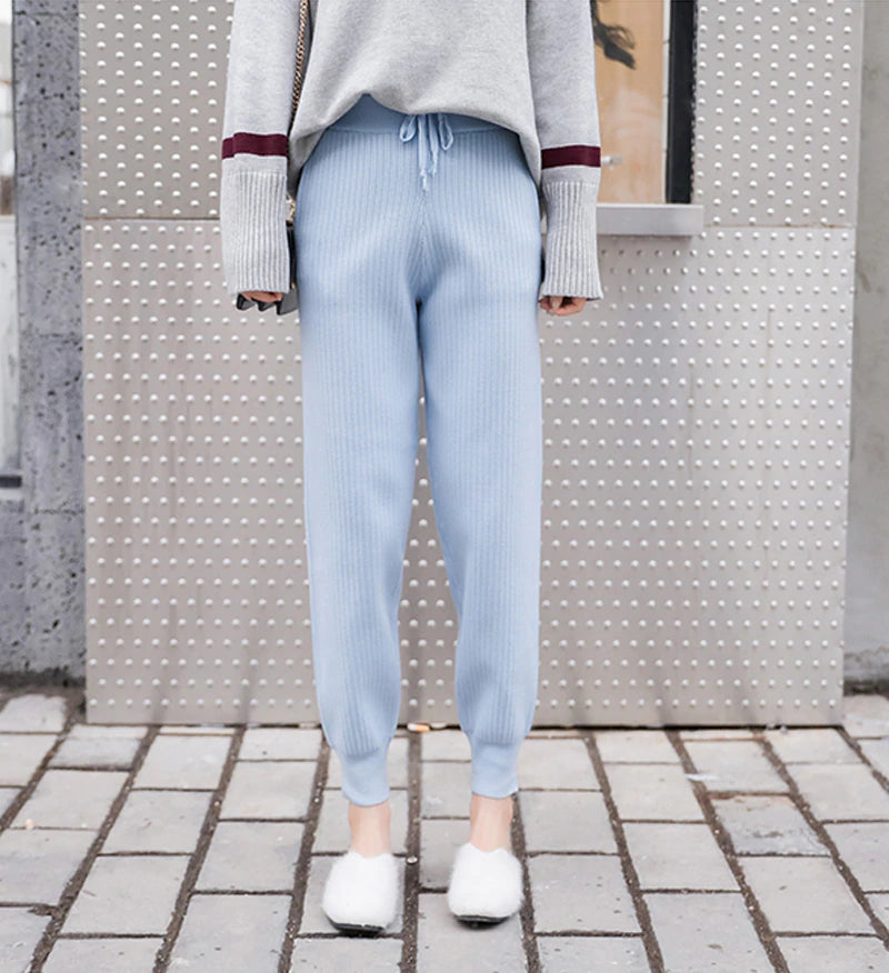 Women's Autumn/Winter Casual Warm Mid Waist Pants