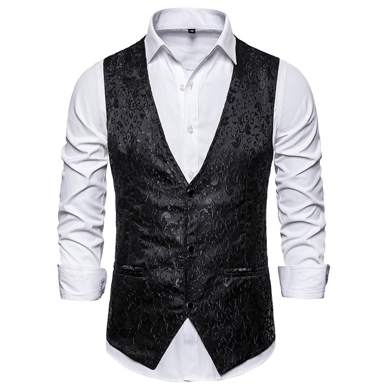 Men's Slim Fit Jacquard Vest