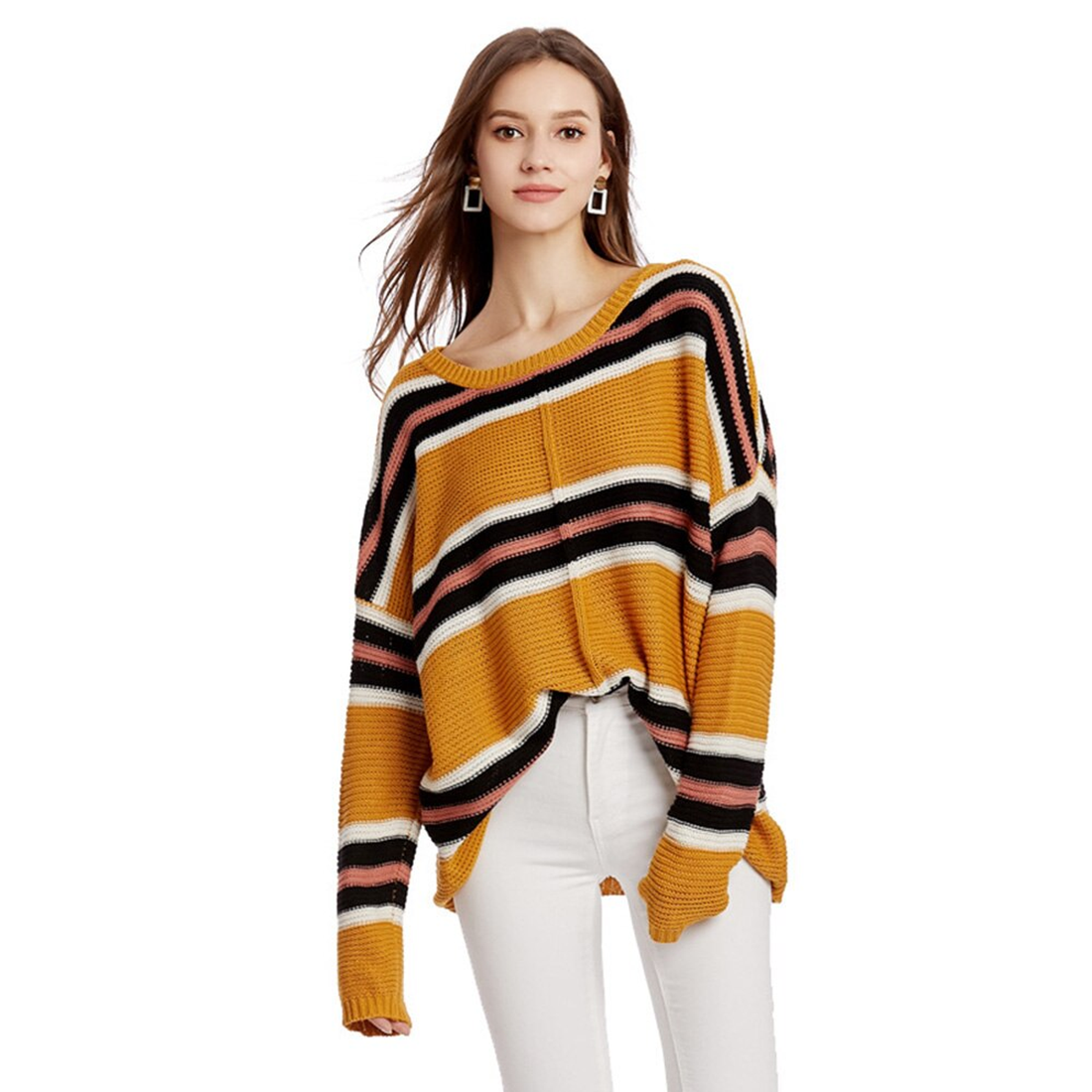 Women's Autumn/Winter Casual Striped Oversized Sweater