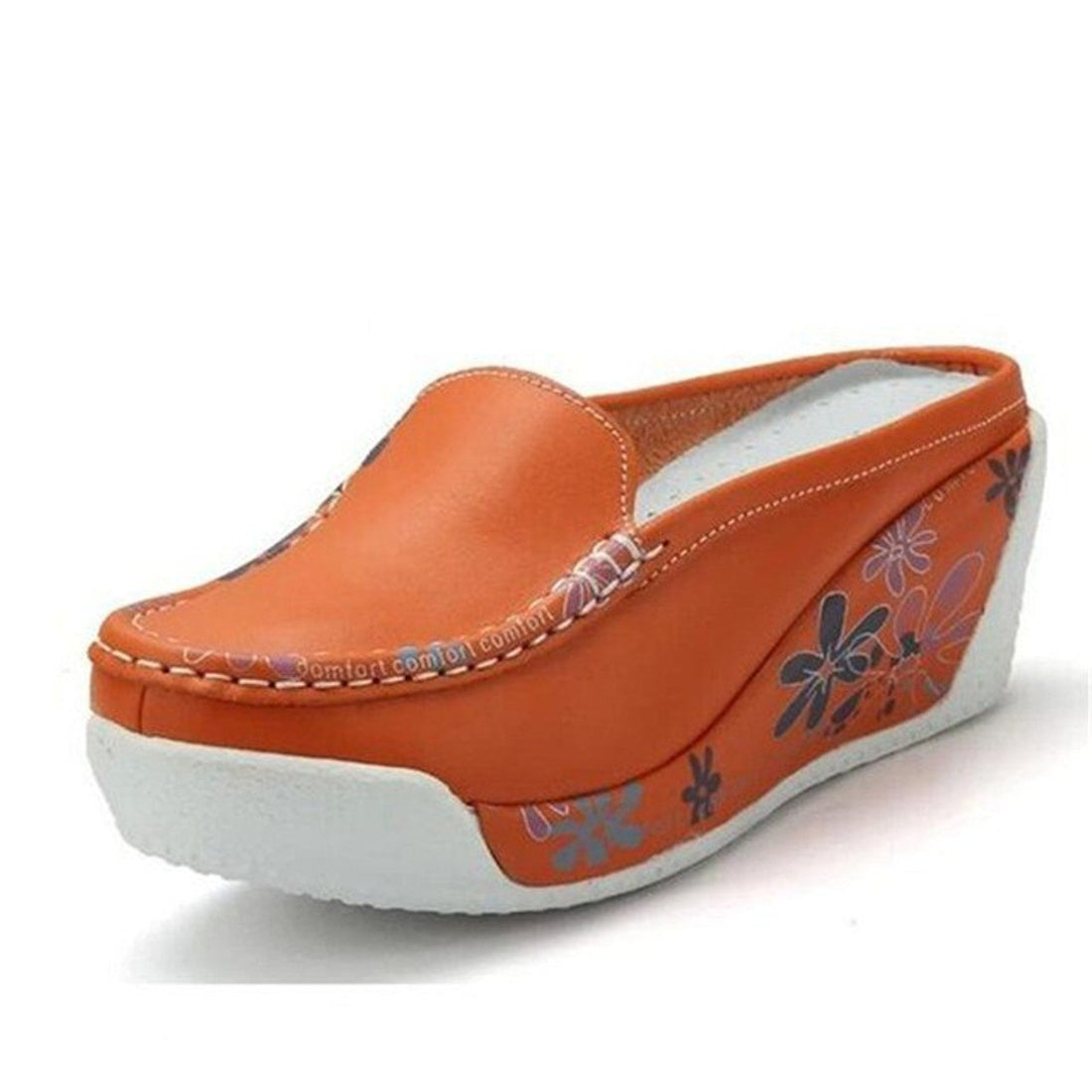 Women's Spring/Summer Platform Shoes With Flower Print