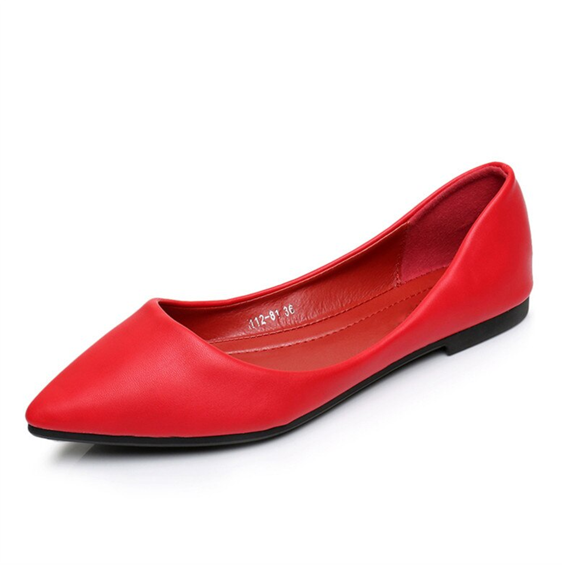 Women's Spring/Autumn Leather Pointed Toe Flats
