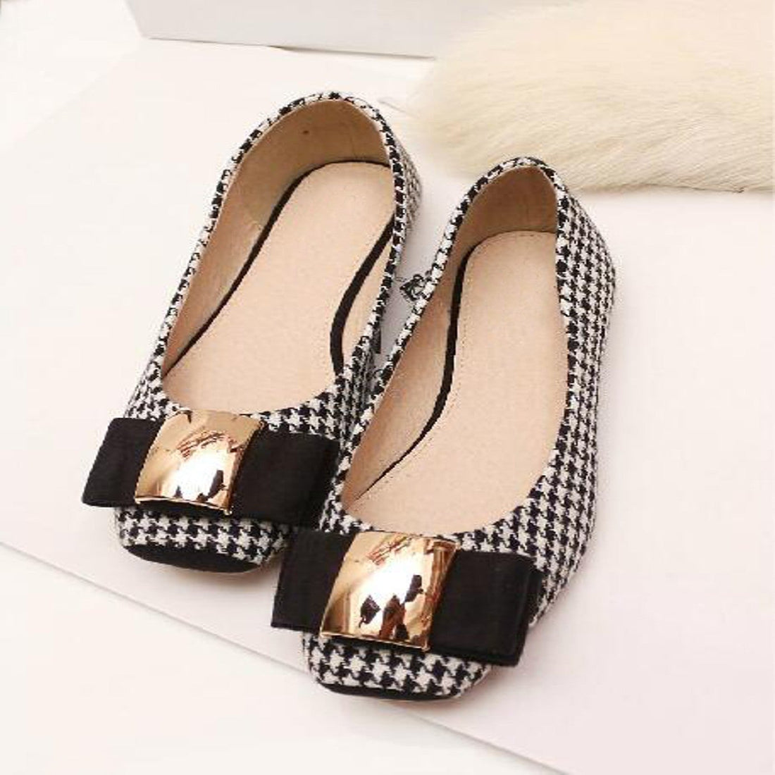 Women's Spring Casual Square Toe Flats