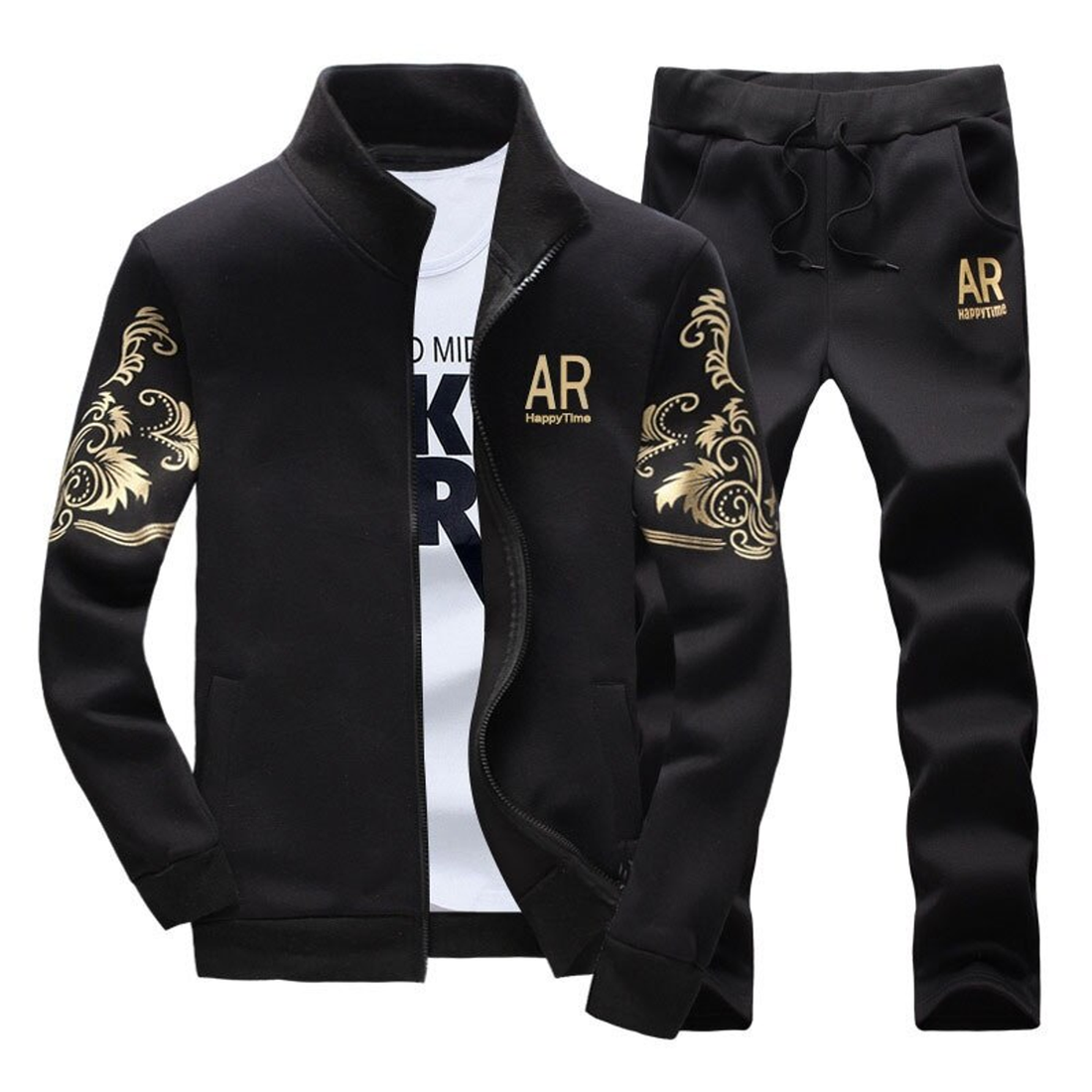 Men's Autumn Casual Tracksuit With Print