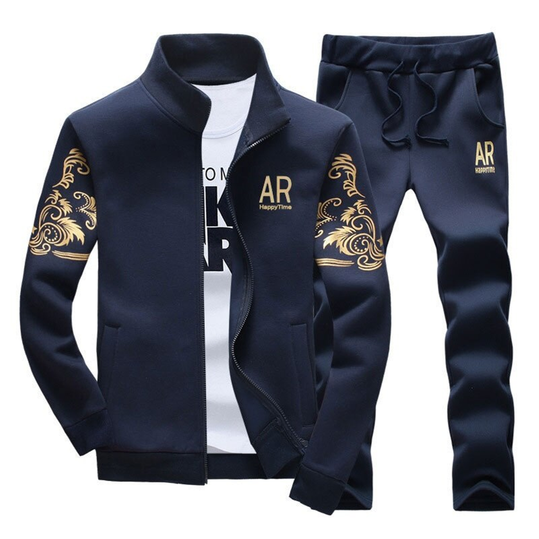 Men's Autumn Casual Tracksuit With Print