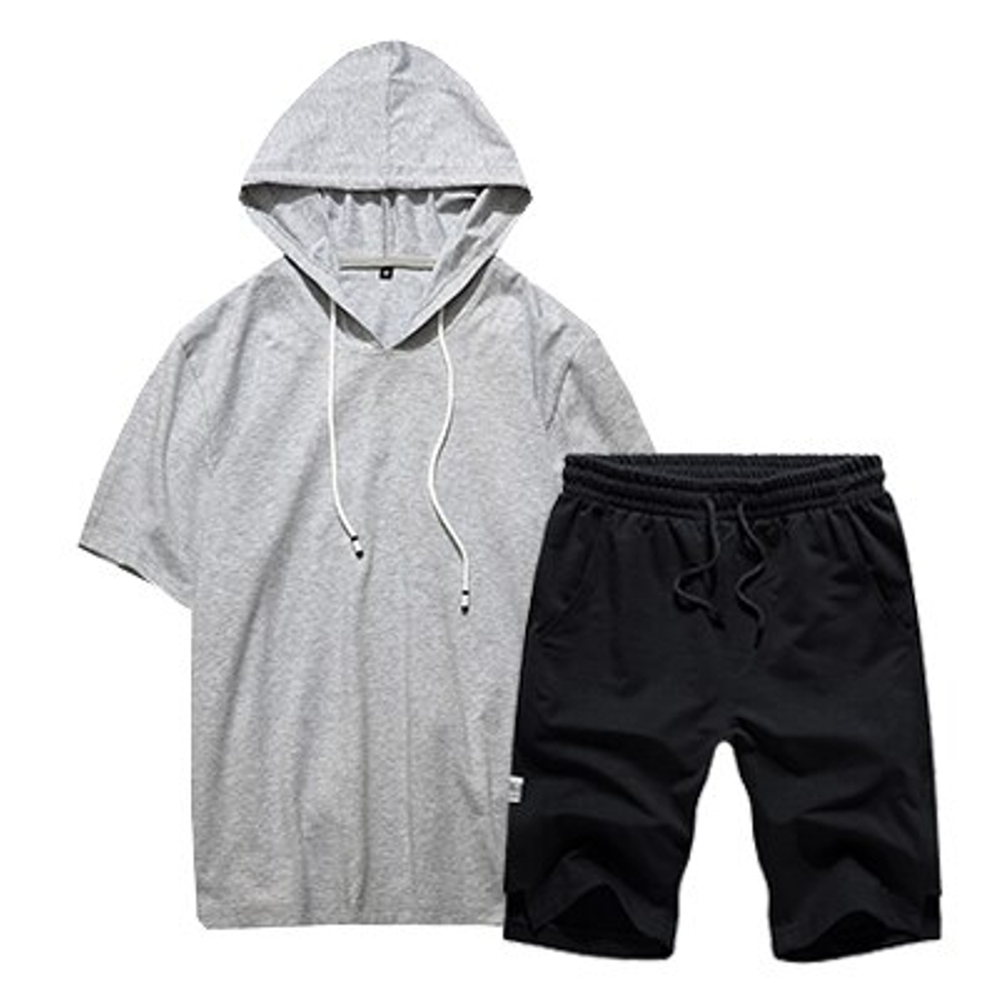 Men's Summer Hooded Sweat Suit | Short Sleeved Sweatshirt
