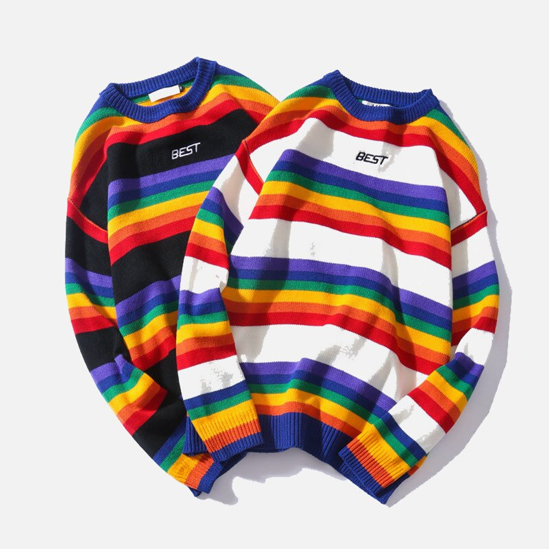 Men's/Women's Casual Woolen Striped Loose Sweater