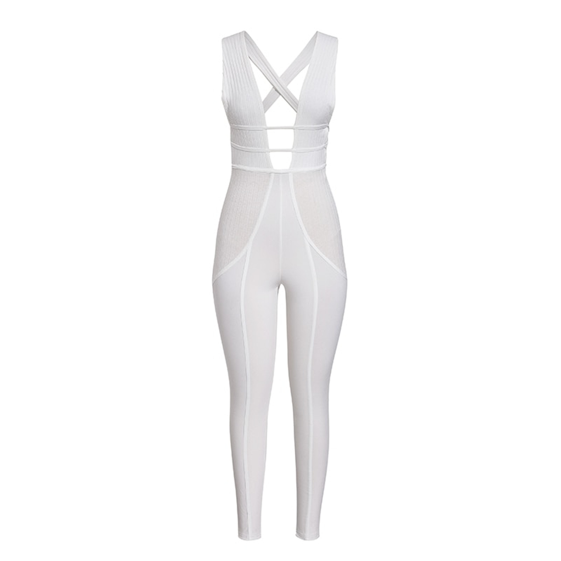 Women's Ribbed Knitted Bodycon Jumpsuit