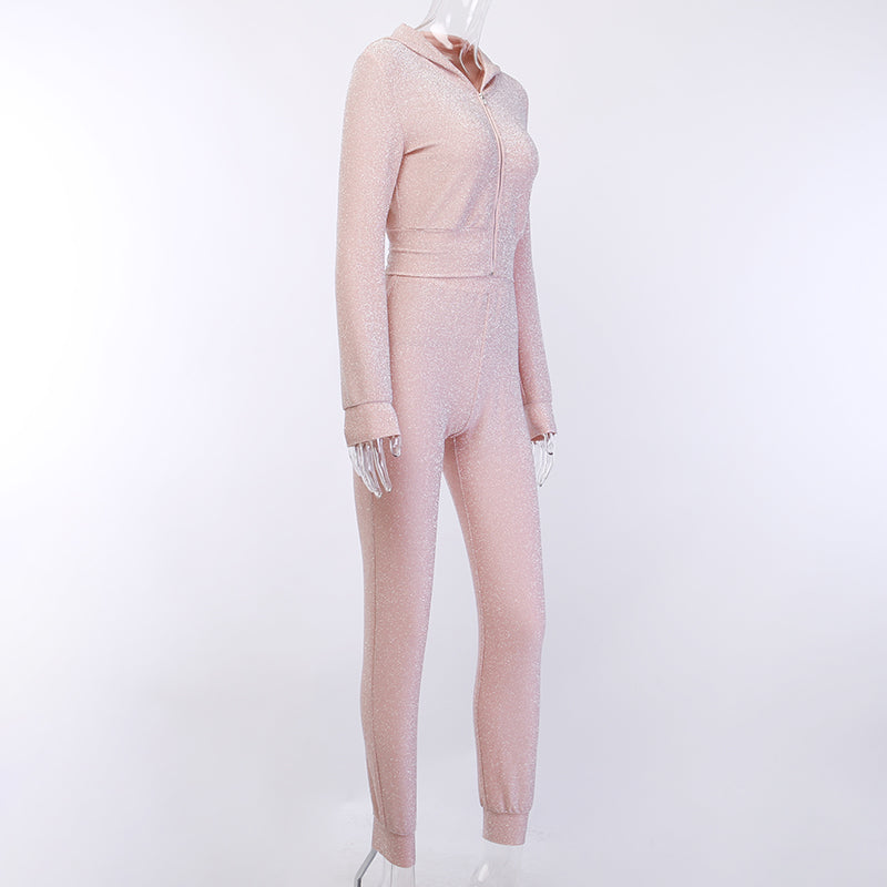 Women's Autumn Casual Elastic Slim Two-Piece Suit