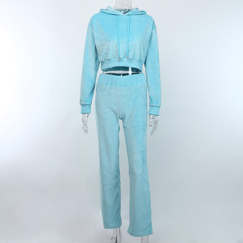 Women's Spring/Autumn Casual Elastic Slim Two-Piece Suit