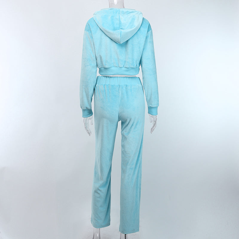 Women's Spring/Autumn Casual Elastic Slim Two-Piece Suit