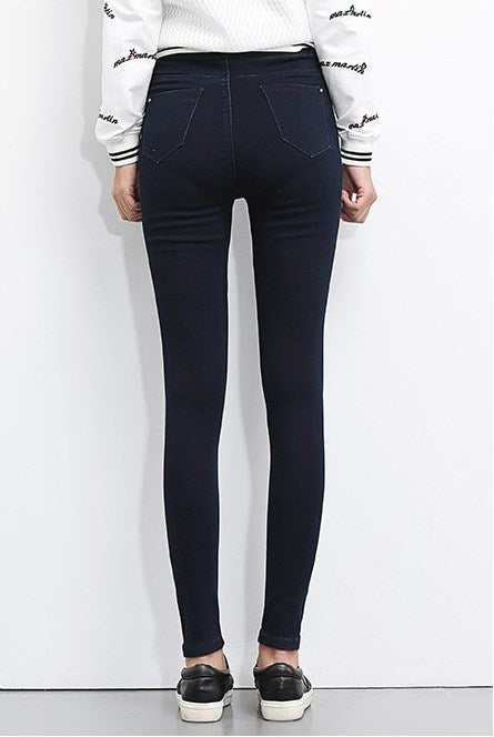 Women's Autumn High Waist Stretch Slim Jeans