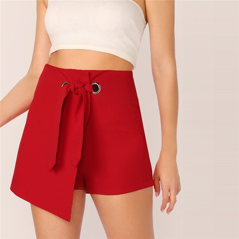 Women's Summer Asymmetrical High-Waist Shorts