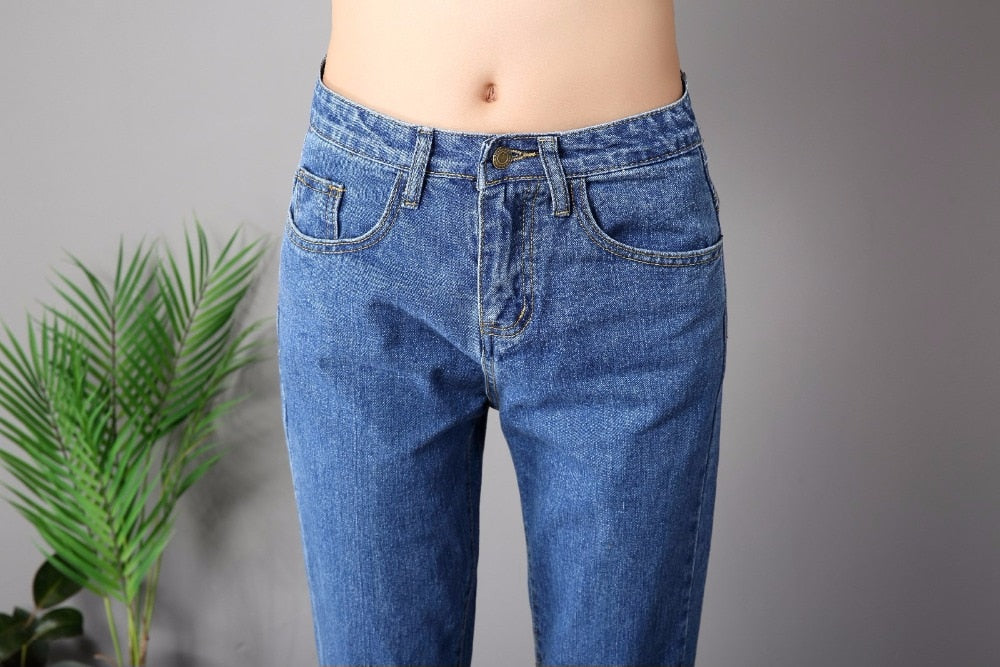 Women's Autumn/Winter High Waist Loose Jeans