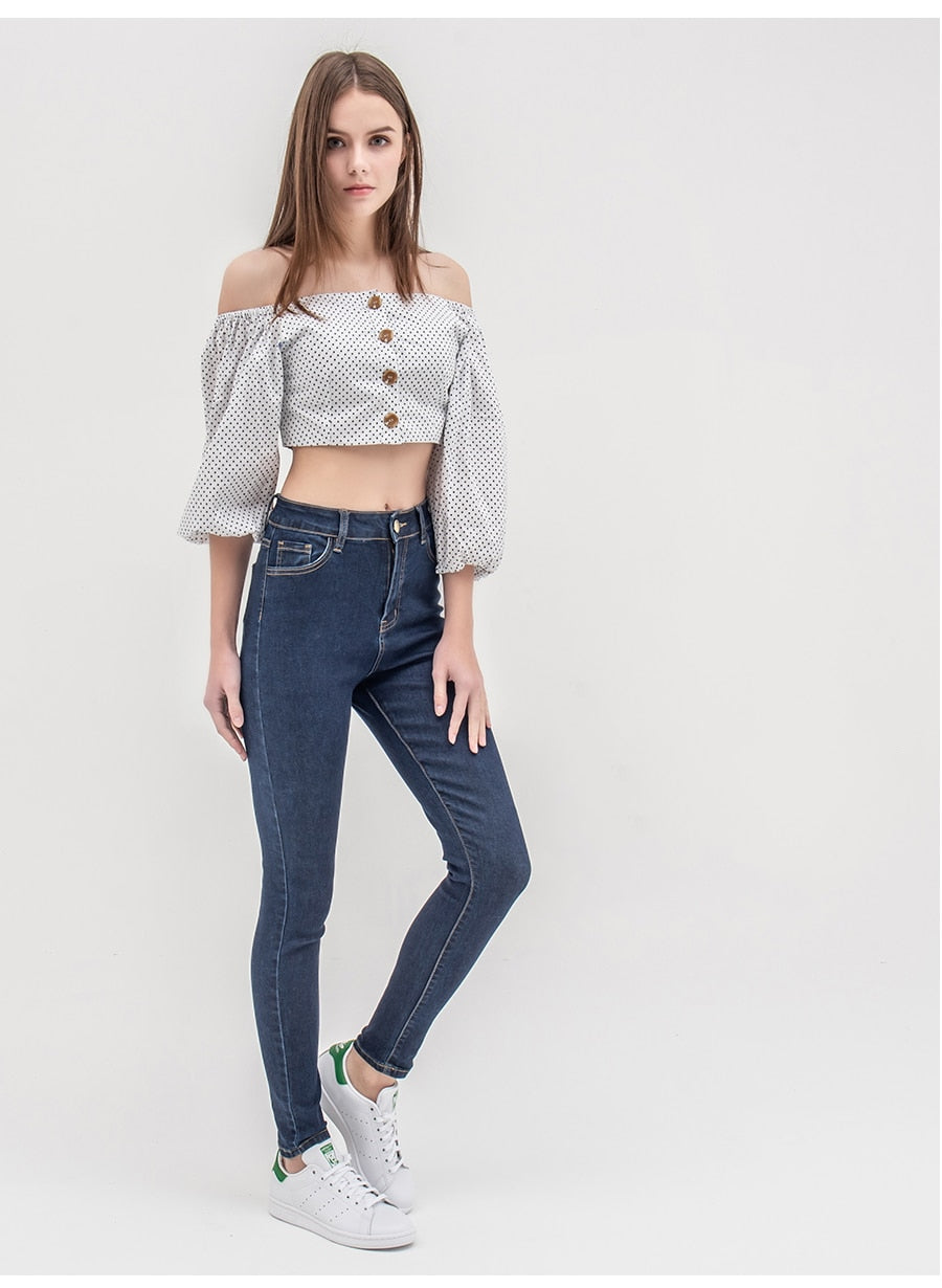 Women's Spring/Autumn High Waist Skinny Jeans