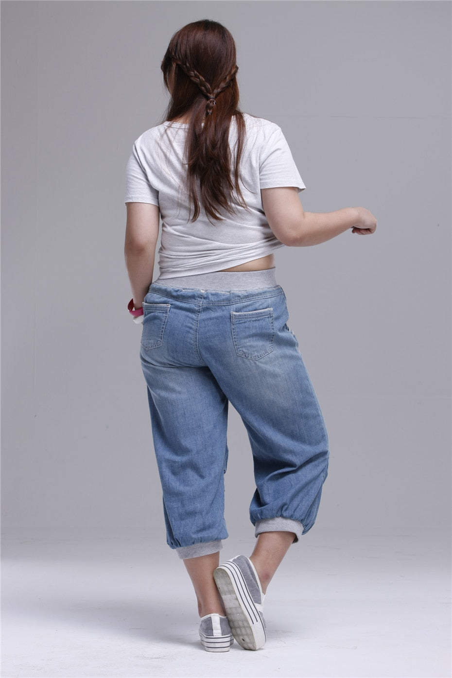 Women's Summer Calf-Length Loose Harem Jeans