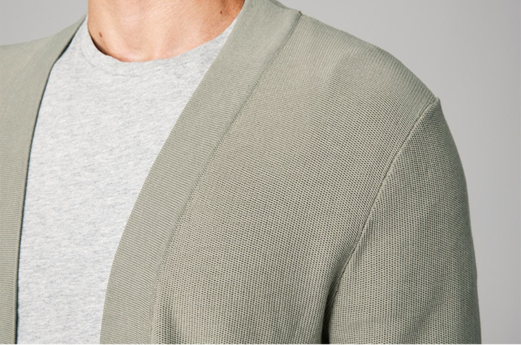Men's Spring/Autumn Cotton Slim Fit Cardigan With Pockets