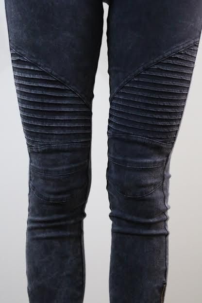 Women's Spring/Autumn Pleated Skinny Elastic Jeans