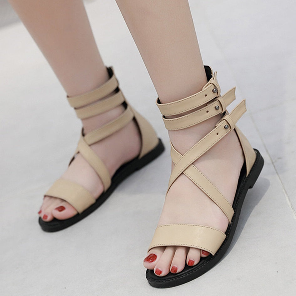 Women's Summer Open Toe Leather Sandals