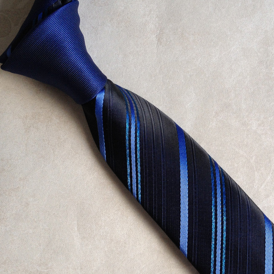 Stylish Slim Men's Tie With Contrast Knot - Zorket