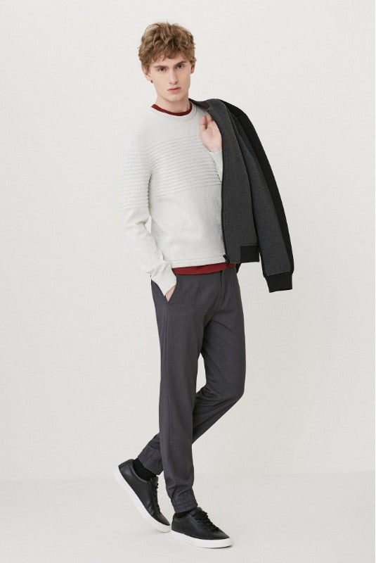 Men's Spring/Autumn O-Neck Woolen Pullover
