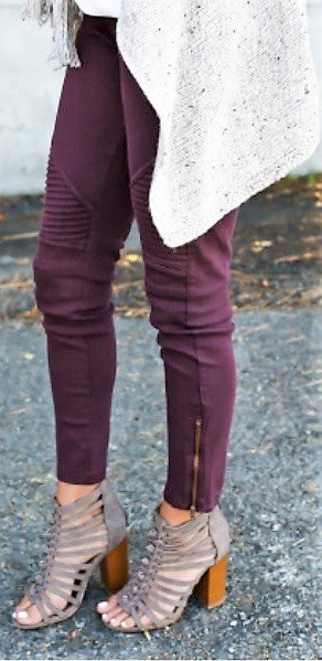 Women's Spring/Autumn Pleated Skinny Elastic Jeans