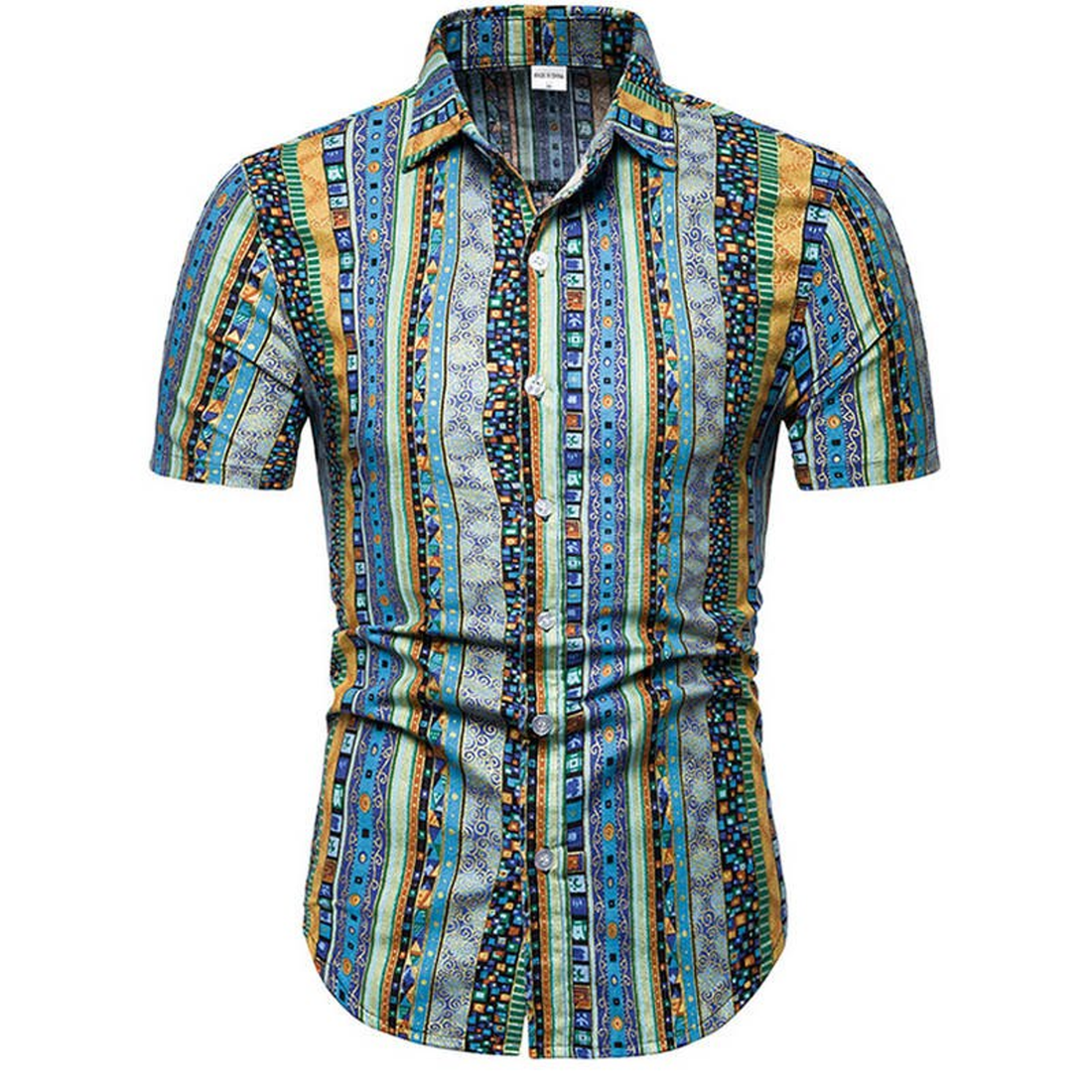 Men's Summer Casual Short Sleeve Shirt | Plus Size