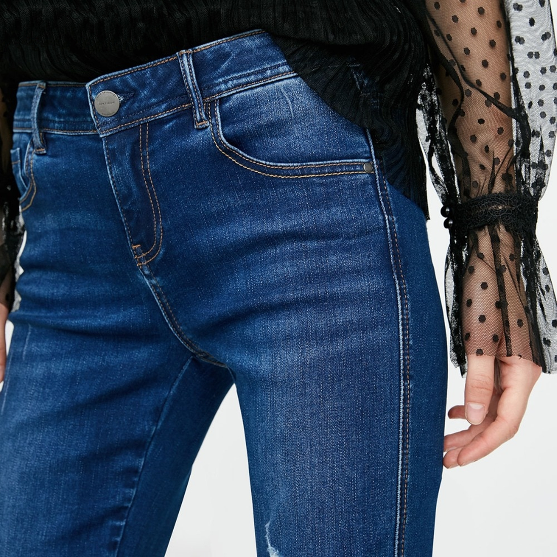 Women's Autumn Low Waist Skinny Cropped Jeans