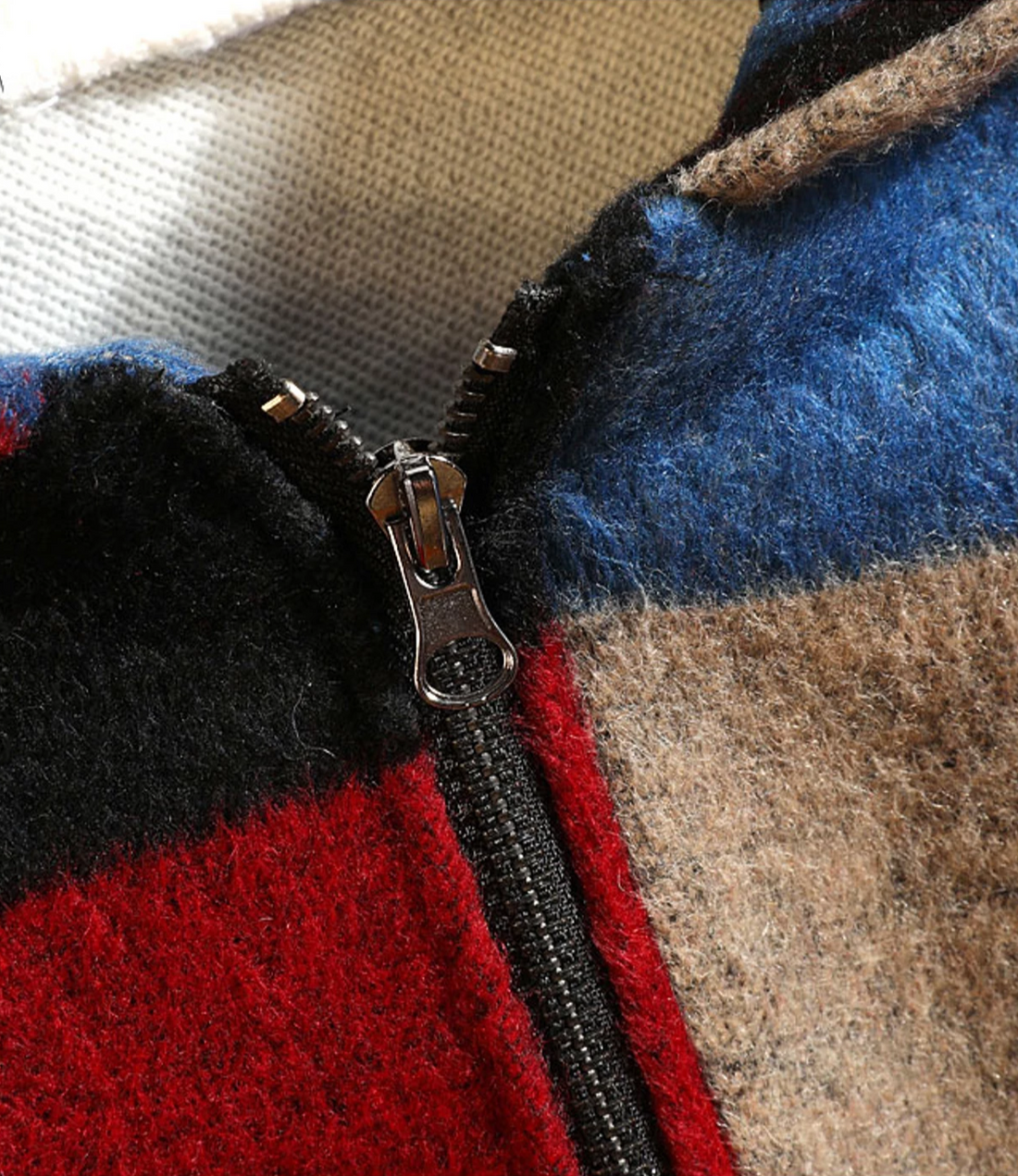 Men's Autumn Plaid Warm Woolen Jacket