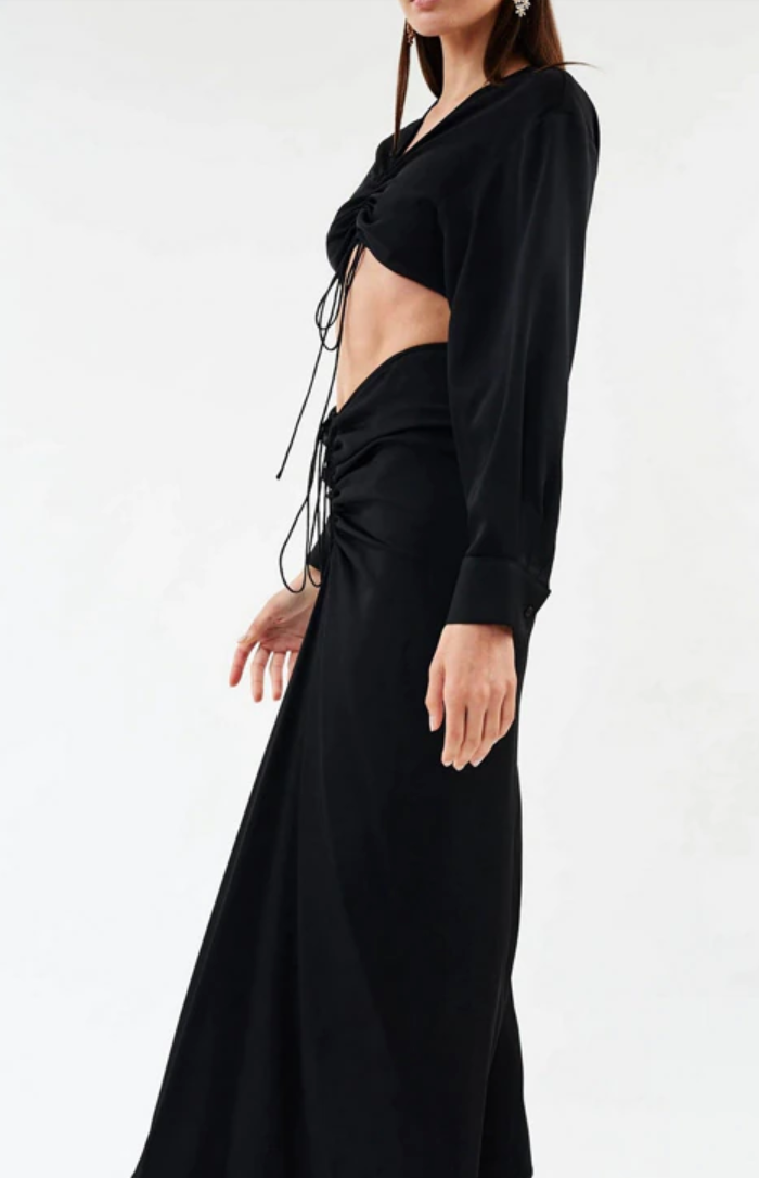 Women's Long Sleeve V-Neck Bodycon Long Dress