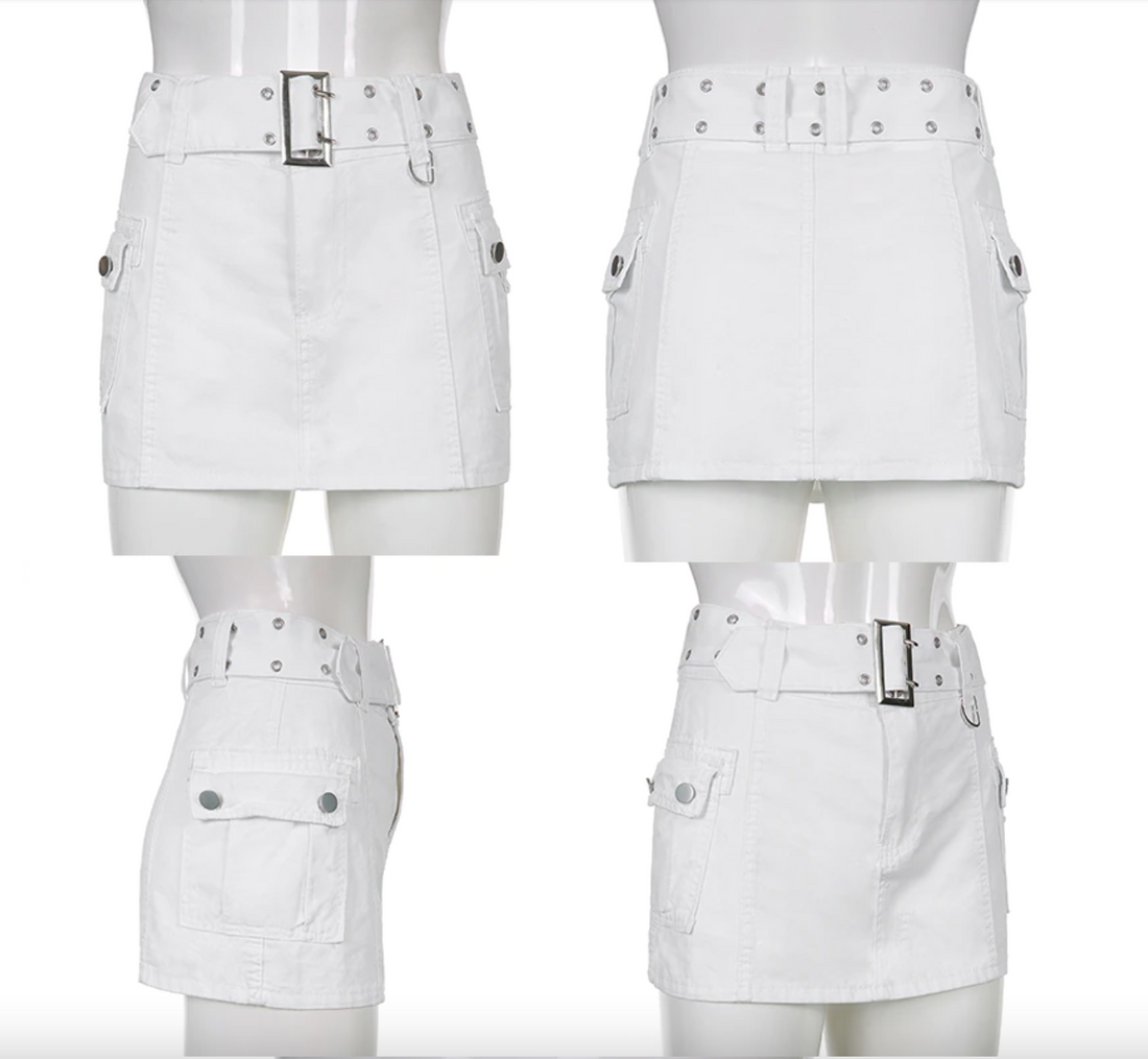 Women's Summer Casual Cargo Hight Waist Mini Skirt