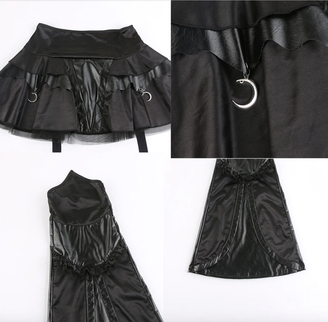 Women's Summer Mini Pleated Hight Waist Skirt with Trousers