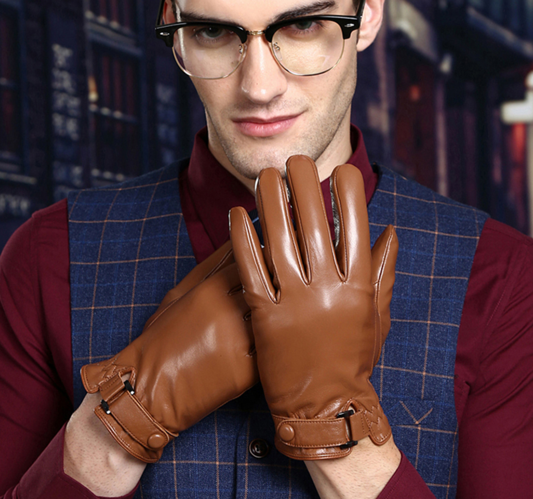 Men's Winter Genuine Leather Gloves