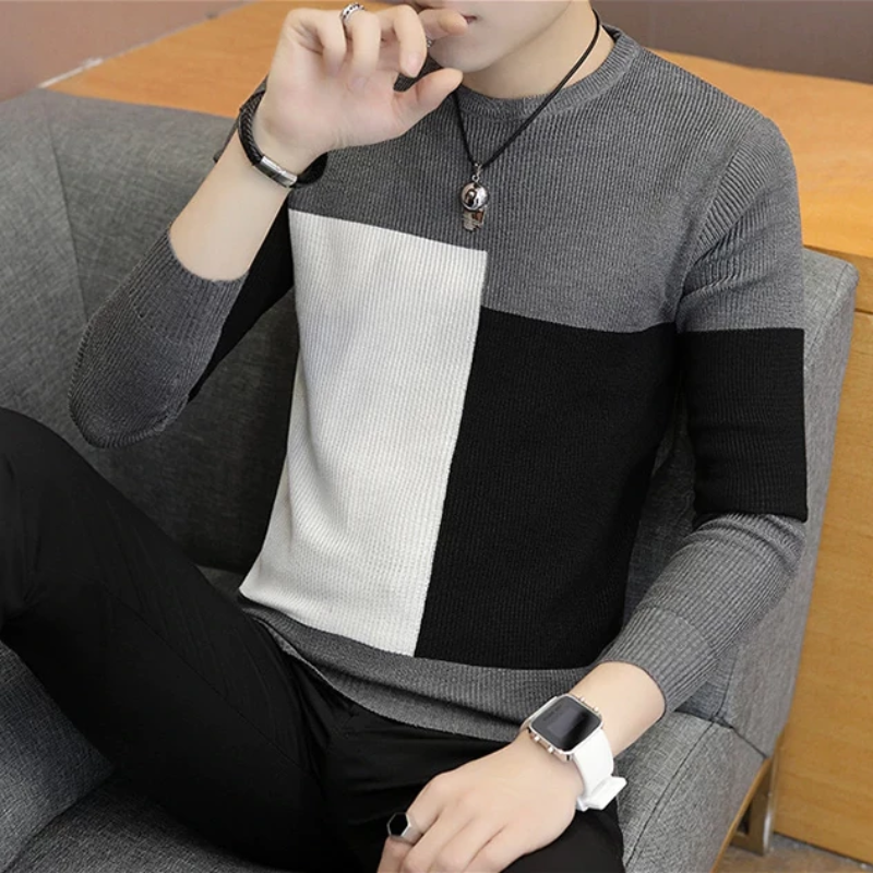 Men's Winter O-Neck Knitted Cashmere Pullover