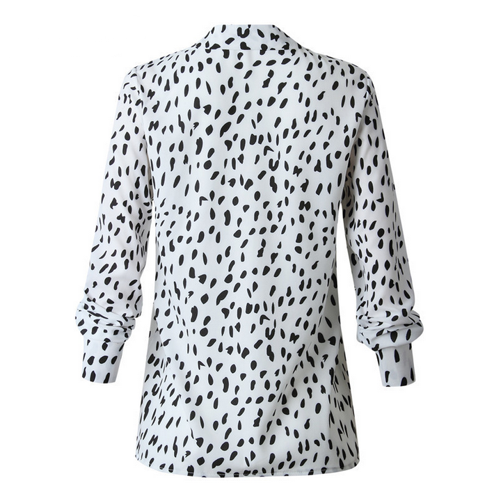 Women's Autumn/Winter Long-Sleeved Chiffon Shirt With Print