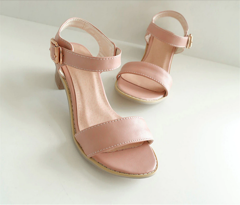 Women's Summer Casual Square Heel Sandals | Plus Size