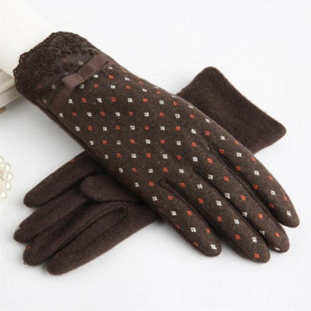 Winter Touch Screen Wool Women's Warm Gloves - Zorket