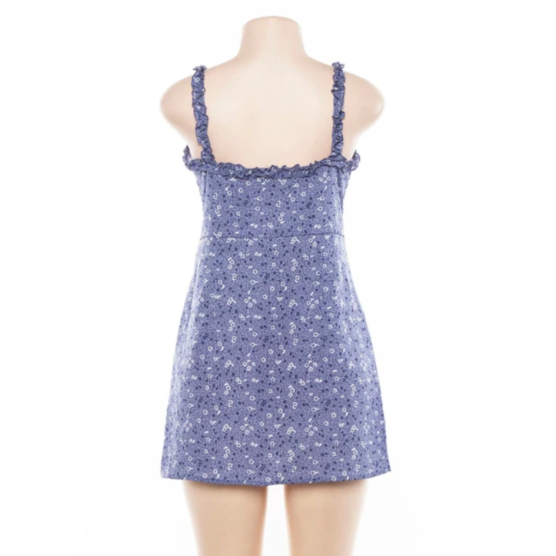 Women's Summer Casual Buttoned Mini Dress