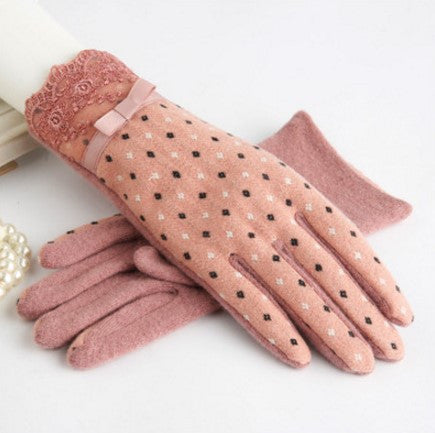 Winter Touch Screen Wool Women's Warm Gloves - Zorket