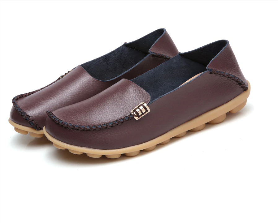 Women's Summer Soft Leather Casual Flats | Plus Size