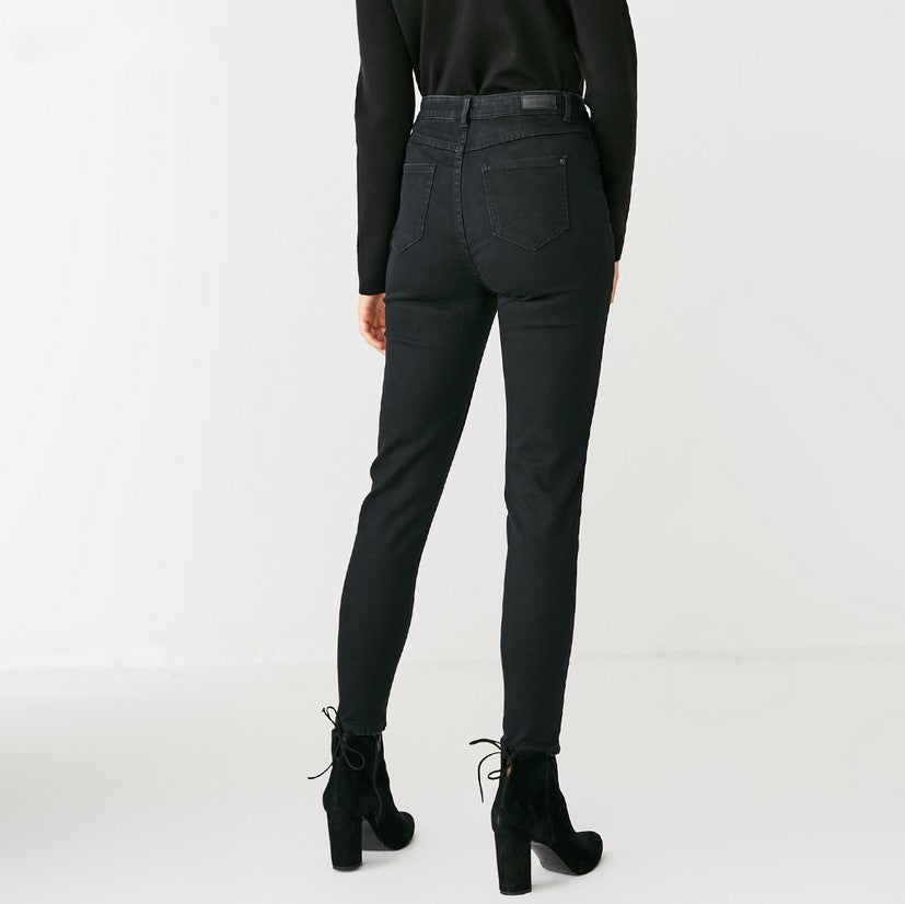 Women's Autumn Cotton High-Waist Stretch Skinny Jeans
