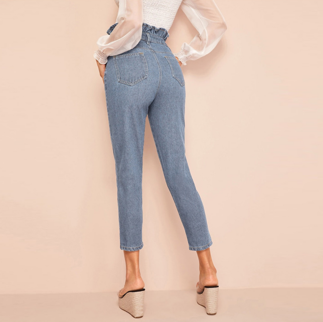 Women's Spring/Summer High-Waist Skinny Jeans