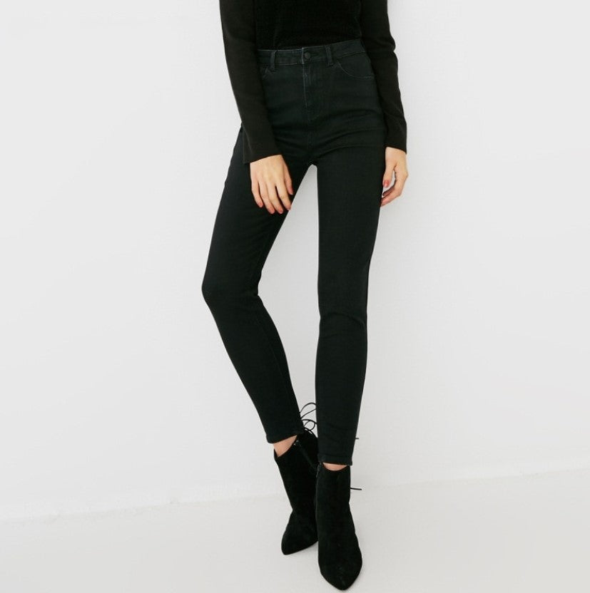 Women's Autumn Cotton High-Waist Stretch Skinny Jeans