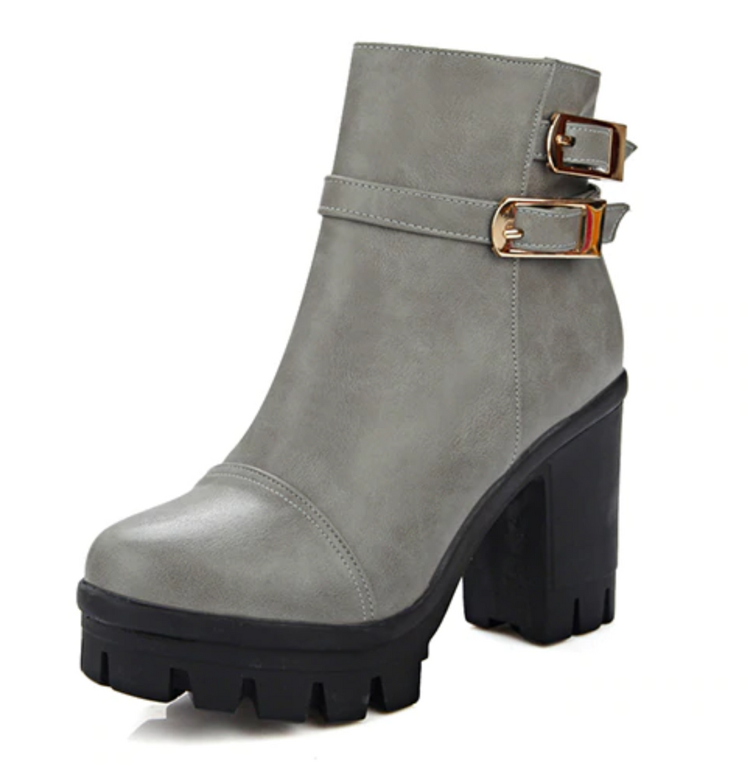 Women's Autumn Casual High Heels Ankle Boots