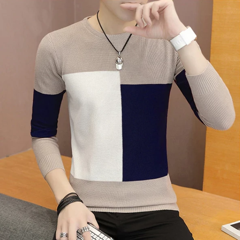 Men's Winter O-Neck Knitted Cashmere Pullover
