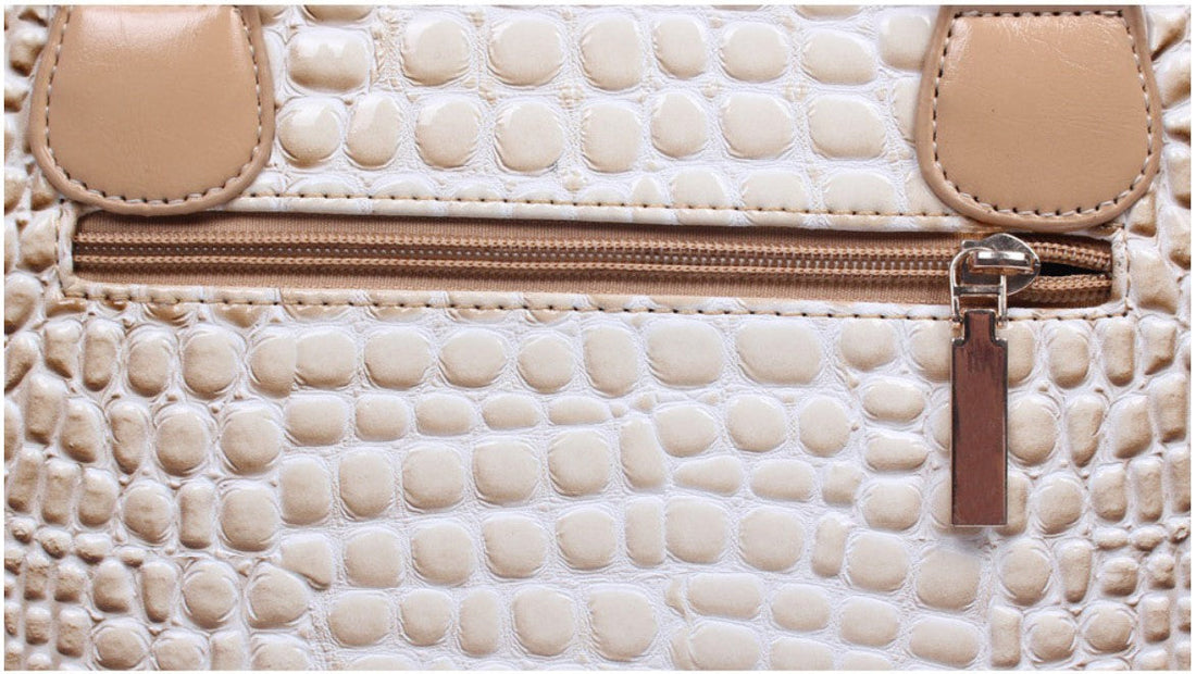 Women's Autumn Crocodile Leather Tote Handbag
