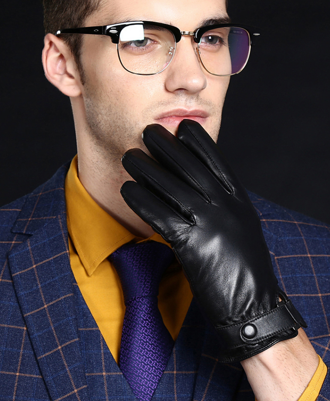 Men's Winter Genuine Leather Gloves